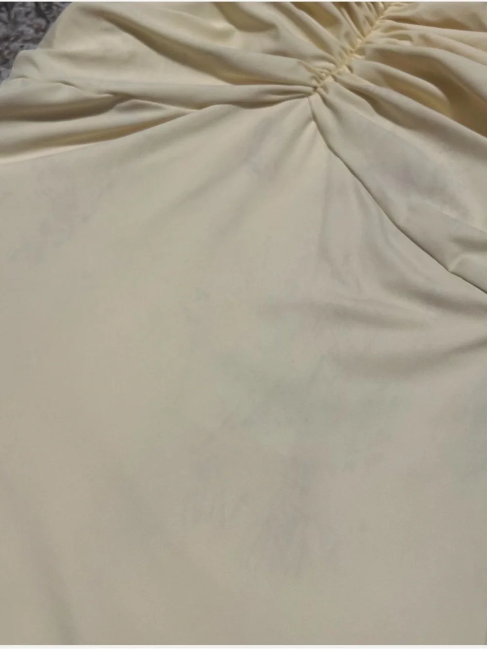 Baby Boo Yellow Ruched Twist-Front Bodycon Maxi Dress Good Condition - Picture 6 of 8